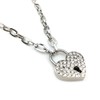 Succuba Padlock Necklace Chain Collar Choker with Two Keys and