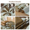 WONGS BEDDING Botanical Comforter Set Queen, 7 Pieces Tropical Green