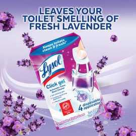 Lysol Automatic Toilet Bowl Cleaner, Lavender, (Pack of 4, 24 Count Total)
