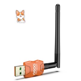 Class 1 Long Range Bluetooth Adapter for PC, QGOO USB Bluetooth Adapter for PC 5.3+EDR, Bluetooth Dongle Bluetooth Receiver Support Windows10/8.1/8/7（orange-004）