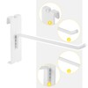 Polmart 4" Heavy Duty White Gridwall Panel Hooks, Pack of