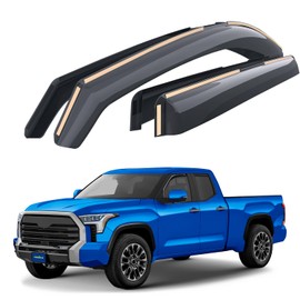 Goodyear Shatterproof in-Channel Window Deflectors for Toyota Tundra 2022-2025 Double Cab, Rain Guards, Window Visors for Cars, Vent Deflector, Car Accessories, 4 pcs - GY007864