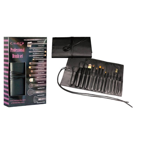 Cameo Professional Brush & Pouch, 14 Piece