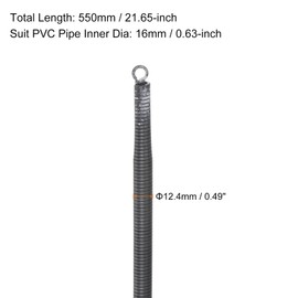 HARFINGTON PVC Spring Tube Bender 12.4mm OD 550mm Long PVC Conduit Bender PVC Pipe Bender Pipe Bending Spring for PVC Pipe Bending Devices in Home Hydropower, White