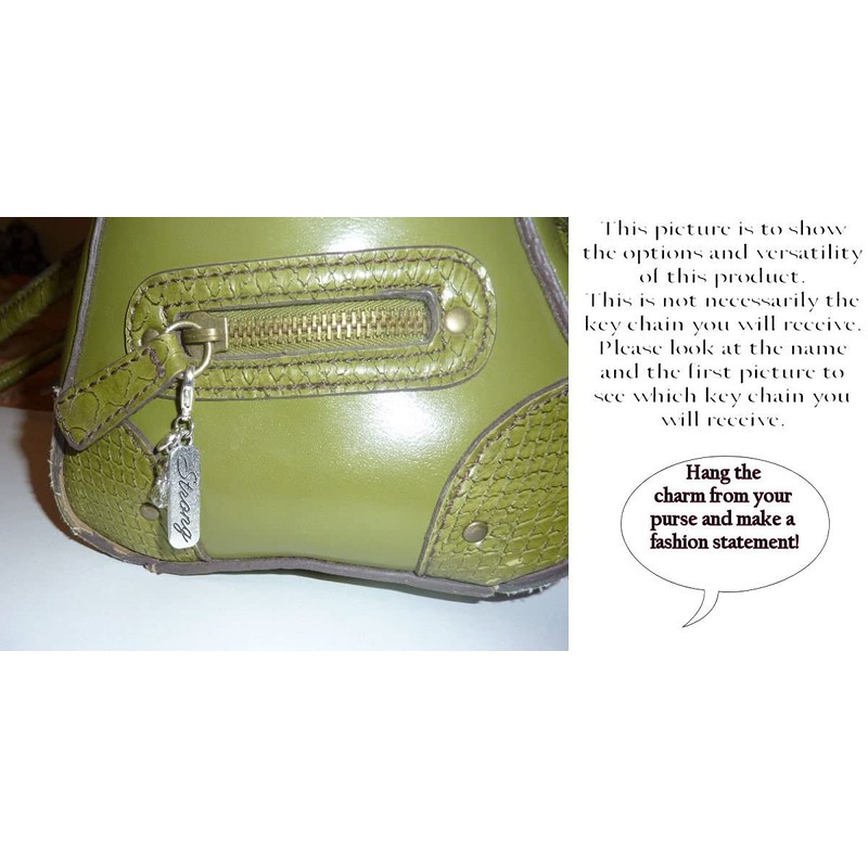 Hidden Hollow Beads Message Charm Key Chain Ring, Women's Purse,