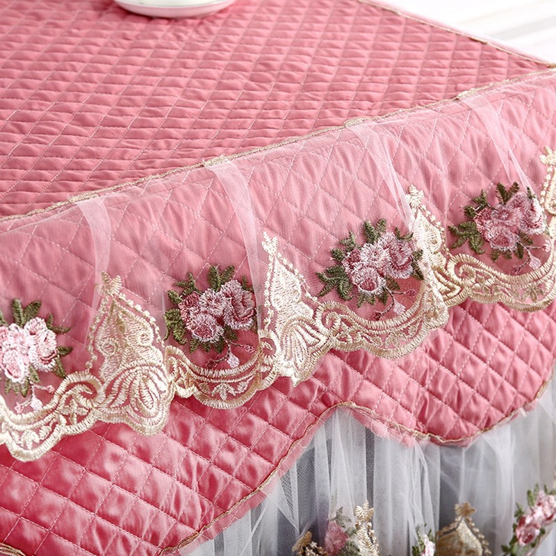Household Sunscreen Washing Machine Lace Cover Dustproof Protective Cover 60x60x85cmPink