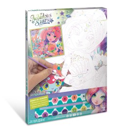 Nebulous Paint-by-Number on Canvas Coralia Display (6 Pieces) Creative Activities, Multicoloured (NS11422)