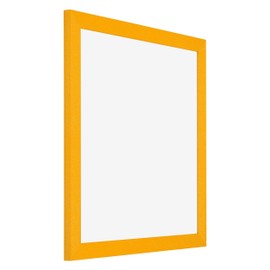 yd. Your Decoration Mura Picture Frame 20 x 20 cm Yellow MDF with Acrylic Glass Anti-Reflective 20 x 20 cm Frame