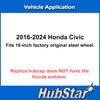 HubStar Premium Hubcap Replacement for Honda Civic 2016-2024, 16-inch Replica