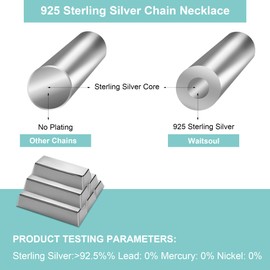 925 Sterling Silver Box Chain Lobster Clasp 4mm Silver Chain for Women Men Silver Necklace Chain 16-30 Inches (24)