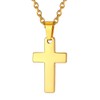 Suplight Stainless Steel Gold Cross Necklace Pendant for Men