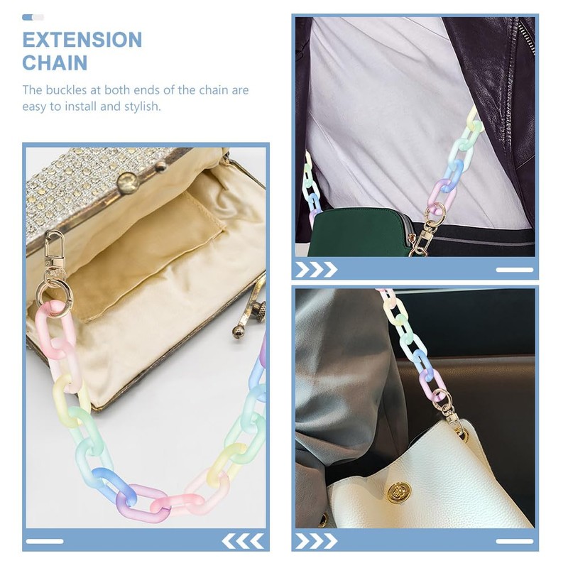 Purse Strap Handbags Extension Chain Acrylic Bag Chain Shoulder Strap