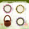 LetCartMaker Crochet Set for Beginners, 4 Pieces Coaster Crochet Set,