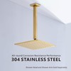 12 Inches Square Ceiling Mount Shower Arm and Flange, Champagne