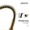 AIMADI Gold Kitchen Faucet with Pull Down Sprayer,Commercial Single Handle