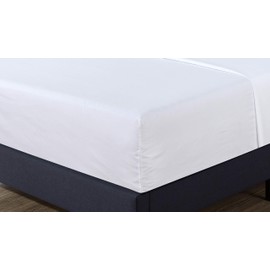 AUSA Luxurious, Wrinkle, Shrinkage and Fade Resistant Soft Brushed Poly Cotton Lightweight Breathable Machine Washable 2x Cot Bed Fitted Sheet (Pack of 2) (White, Cot Bed (60cmx120cm))