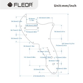 FLEOR 4Ply Aged Pearl TL Pickguard Guitar Pick Guard Plate with Screws Fit 69 TL Thinline Re-issue Guitar Part