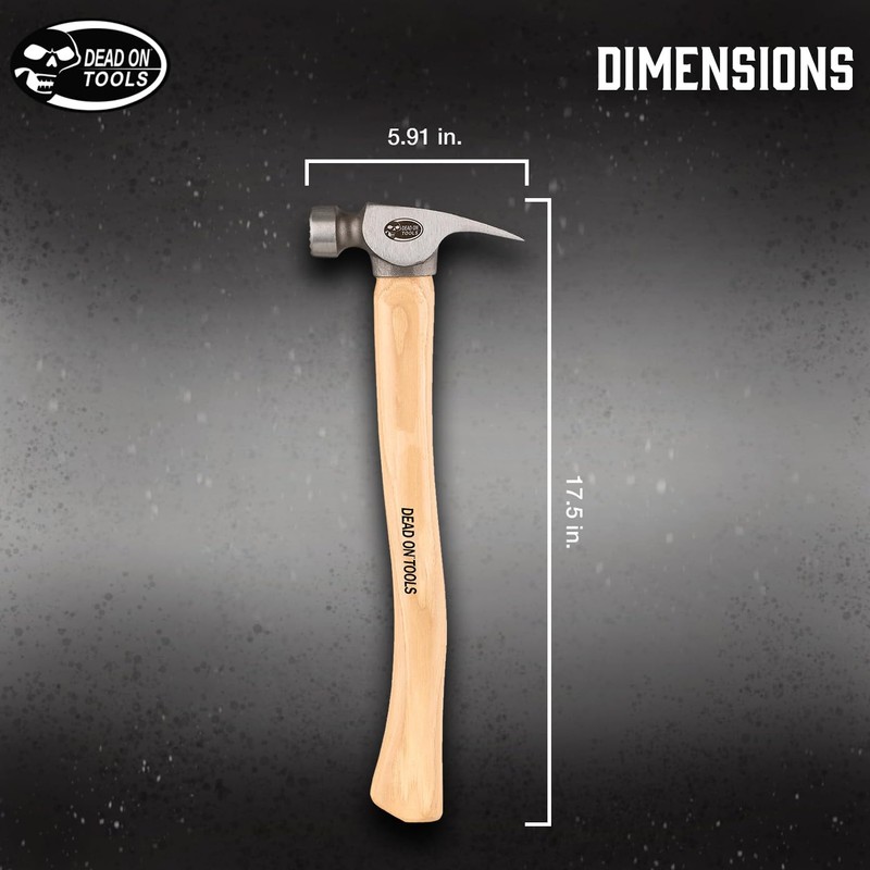Dead On Tools-23oz Milled Face California Framing Hammer,(DOHFH23M17C)