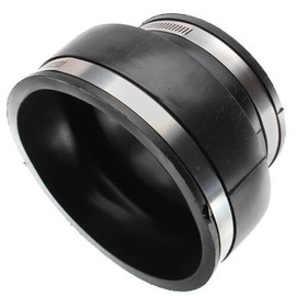 Fernco 1056-54 5" x 4" Flexible Reducing Pipe Coupling - Connects Cast Iron, PVC, Steel or Lead