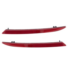 Aegena for Mustang Red Rear Bumper Reflector Side Marker Lights Lens Trim OEM Type for 2018 + Ford Mustang