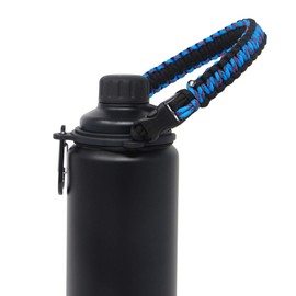 One MissionX Paracord Handle Compatible with Yeti Rambler 36oz 26oz 18oz 12oz 46oz Water Bottles, Durable Carrier Strap - Holder(Ocean Blue)