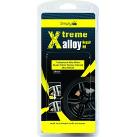Simply XAWR2 Xtreme Alloy Wheels Repair Kit, Colour Black, 11 Pieces Set, Repair Kerb Damaged Scuffs and Scrapes with Easy & Full Instruction for factory-painted alloy wheels