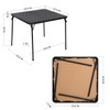 Homy Casa 33.9''Square Folding Table with PU Padded Tabletop, Portable