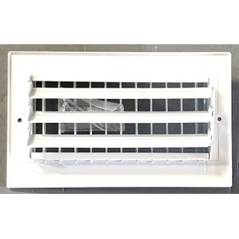 8" x 4" Adjustable Blade Sidewall Ceiling Register Vent Cover Diffuser Heavy Duty Stamped Steel (Listed Size is Duct Opening Inside Measurement)