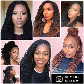 GUOHUI Micro Faux Locs Crochet Hair, 36 Inch 5 Packs Color Copper Red DIY Braids Straight Styles (36",350)