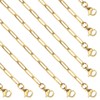 TOAOB Pack of 10 Paper Clips Chain Gold Stainless Steel