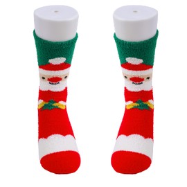 LOVENJOY Cuddly Socks Christmas Children Baby House Socks Christmas Socks Fluffy Winter Socks 1 Pair, multicoloured