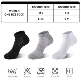 Womens 100% Cotton Ankel Socks, Athletic Performance Running Moisture Wicking Breathable socks.