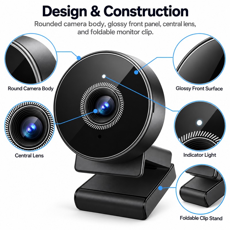 4K USB Webcam for Video Calls & Streaming – 8MP
