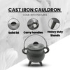 Reusable 4 Inch Cast Iron Cauldron Candle with Lid and