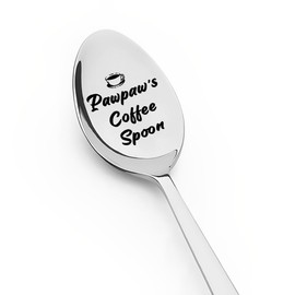 Pawpaw's Coffee Spoon Gifts for Dad Grandpa Fathers Day Birthday Gift for Pawpaw Gifts for Father Grandfather Coffee Lovers Gift for Daddy Granddad Funny Stainless Steel Engraved Spoon for Dad Grandpa