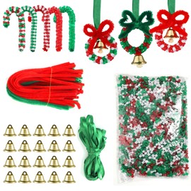 XIHIRCD 1570pcs Christmas Beaded Ornament Kit, Christmas Tri-Shaped Beads Christmas Crafts for Kids Christmas DIY Crafts for Party Christmas Tree Decoration