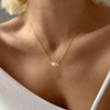 MYYOII Gold Heart Initial Necklace for Women, Dainty 18K Gold