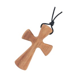 SAFIGLE Men's Cross Necklace Wooden Pendant Aesthetic Design Present Portable Jewelry Fashion Trend
