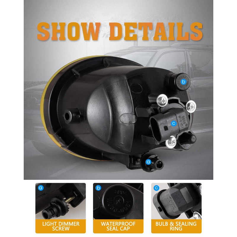 AUTOFREE Fog Lights for Tundra 2000-2006 (Not Fit Steel Front