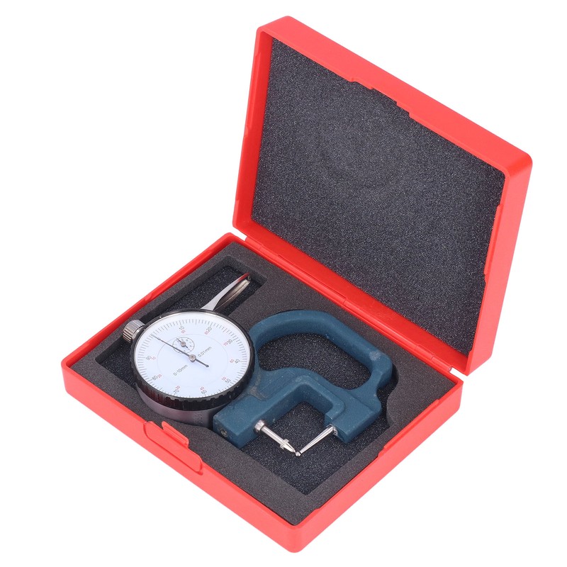 Thickness Gauge High Accuracy Round Dial Thickness Measuring Tool Aluminum