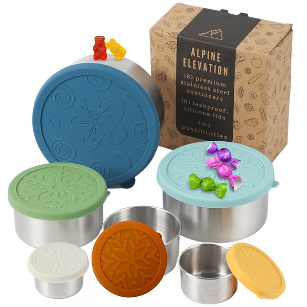 Alpine Elevation 12 Pcs - 6 Stainless Steel Containers +