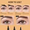 2-in-1 Microblading Eyebrow Pencil with 4 Fork Tips, Magic 3D