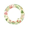 Caspari Christmas and Holiday Botanical Ornaments Paper Salad & Dessert Plates - 8 Per Package