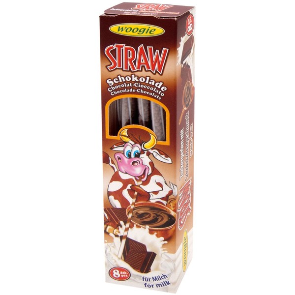 Woogi Chocolate Drinking Straws 8 x 4 g