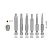 sourcing map 6Pcs Square Head Screwdriver Bits SQ1, SQ2, SQ2.7,