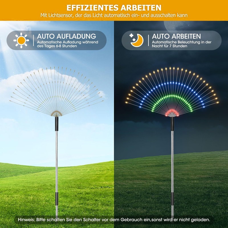 AGM Solar Fireworks Light 4 with 480 LEDs for Outdoor