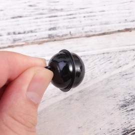 SOIMISS Pack of 50 Metal Bells Black Christmas Metal Round Mini Bells Jewellery Ornaments for Wind Chimes DIY Party Decoration 22 mm