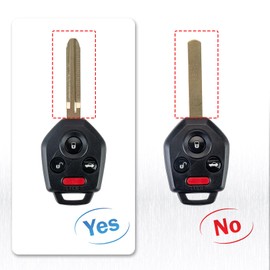 BestKeys Blank Uncut Chip Ignition Keyless Entry Remote Car Key Fob Replacement for Subaru Compatible with 2015-2018 WRX STI 2015-2017 Legacy 2015-2017 Outback CWTWB1U811 G CHIP (2)
