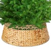 Brightown Christmas Tree Collar - Rustic Handcrafted Rattan Christmas Tree