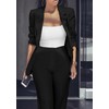 Womens 2 Piece Pants Suit Casual Long Sleeve Open Front